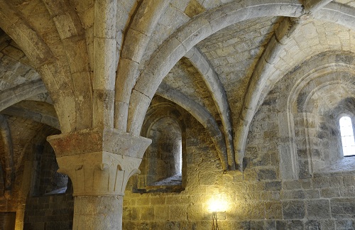 The vaults of the Abbey of La Celle